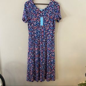 DRAPER JAMES Tammy MIDI T-shirt Dress in Spring Ditsy Floral - NWT - Medium